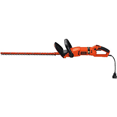 BLACK+DECKER Hedge Trimmer, Rotating Handle, Dual Blade Action Blades, 3.3-Amp, 24-Inch (HH2455)
