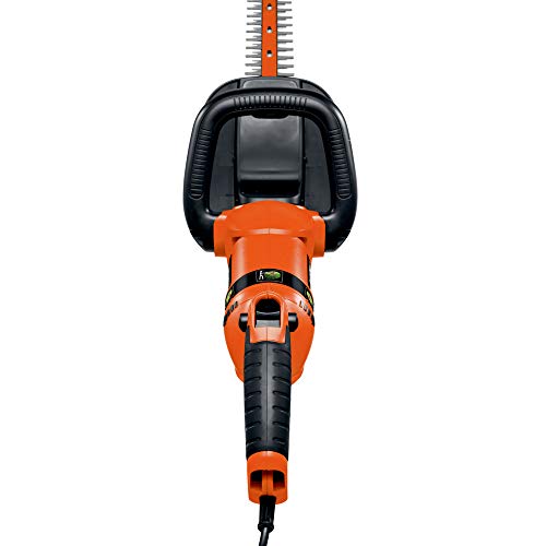 BLACK+DECKER Hedge Trimmer, Rotating Handle, Dual Blade Action Blades, 3.3-Amp, 24-Inch (HH2455)