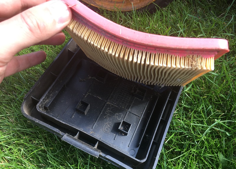 Change the lawn mower air filter if dirty