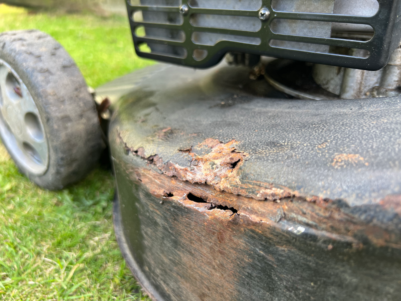 dispose of an old or broken lawn mower