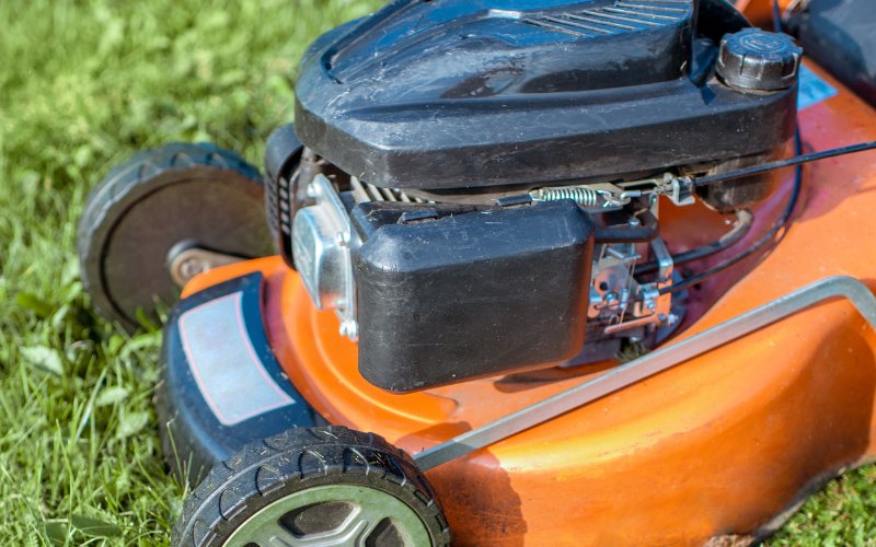 Lawn mower with bad gas in tank